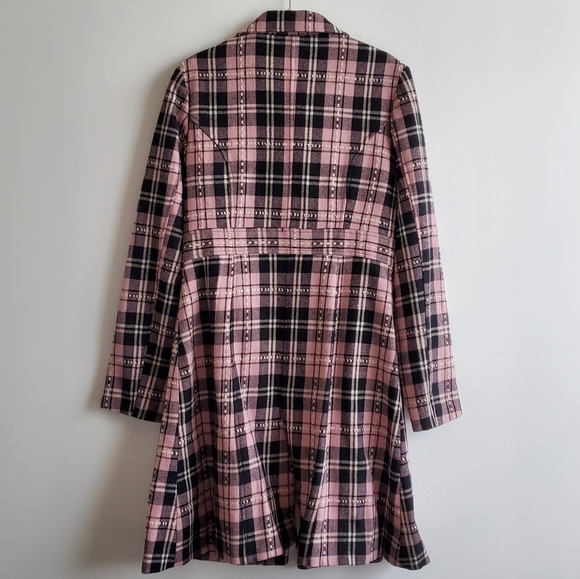 Pink Plaid Coat - ZLC Collections - Size M - Picture 2 of 9
